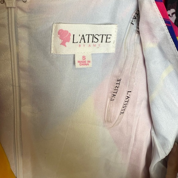 L'ATISTE Multicolor Abstract Women's Mini Dress - Picture 6 of 6